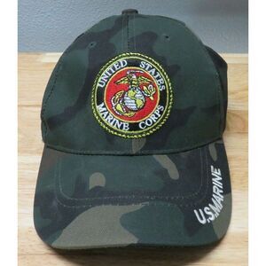 Elite USA Sportswear USMC UNITED STATES MARINE CORPS CAMO HAT CAP Strap‎ Back